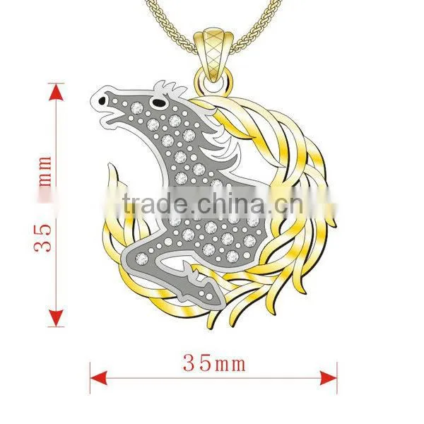 Various horse Stainless steel jewelry,multifarious horse gold plated jewelry