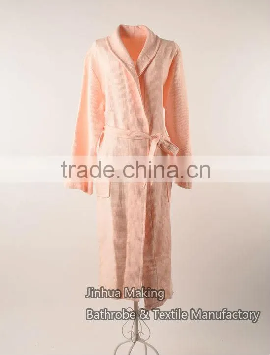 Cheap 100% cotton Unisex Waffle Weave Bathrobe
