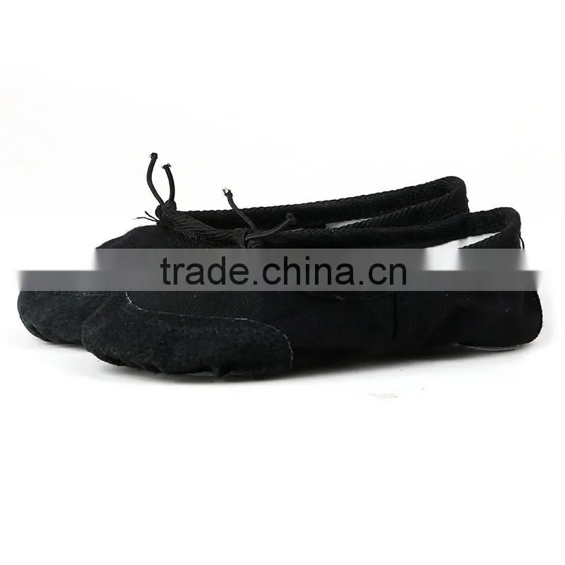 wholesale fashion style kids soft black and white stripe baby girl dance shoes