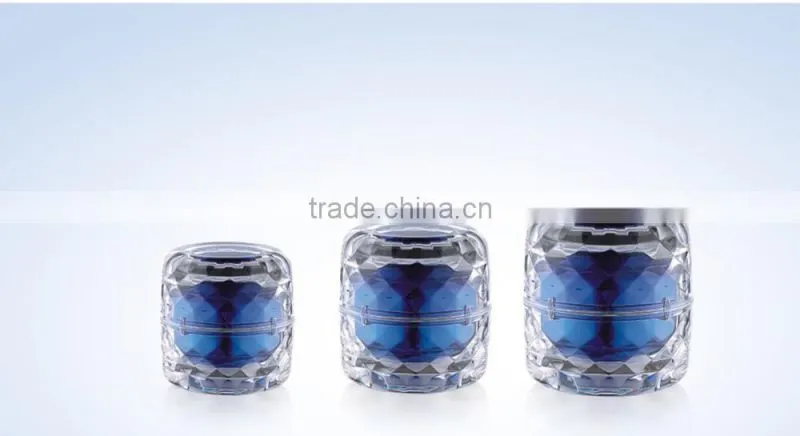 Ball shaped crystal packaging bottles and jars for cosmetic use