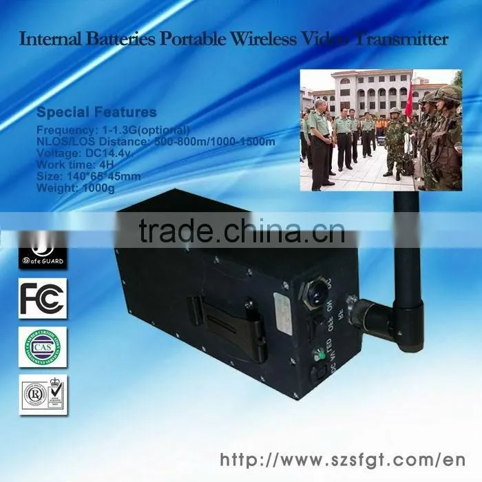 500-800m NLOS distance Mini Portable Wireless AV Transmitter For Military Training