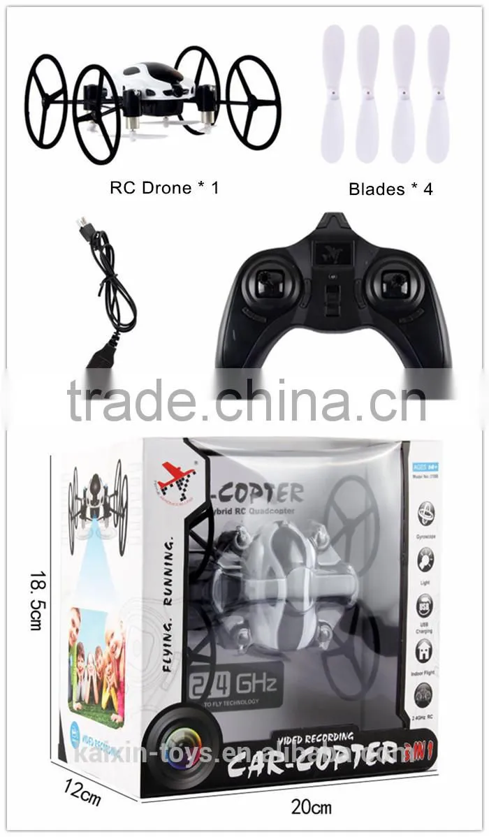 4CH 6-Axis rc drone with HD Camera car copter 2 In 1 skywalker ufo rc helicopter 2.4g remote control rc UFO