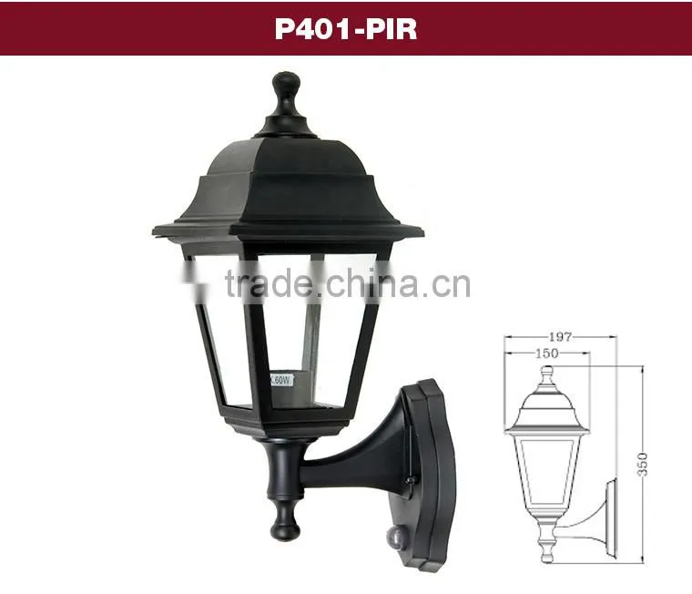 outdoor garden lighting/classical cheap post garden light with sensor/CE,ROHSapproval