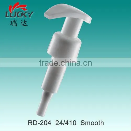 28mm plastic left right lock lotion pump ribbed closure hand shampoo pump
