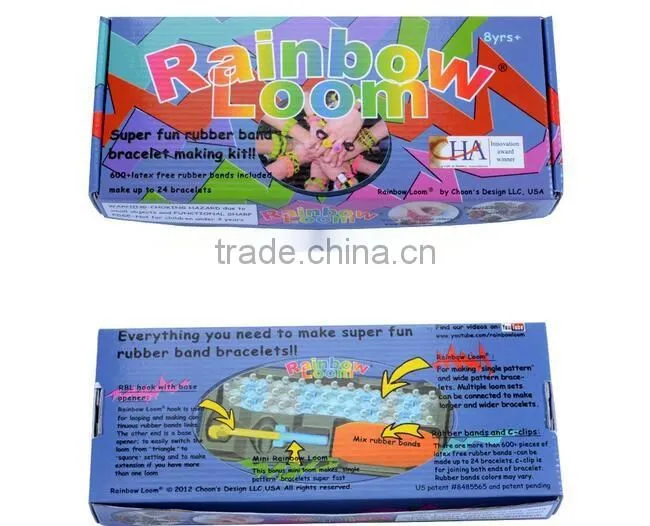 educational DIY toy for kids crochet kit rainbow loom FS0084