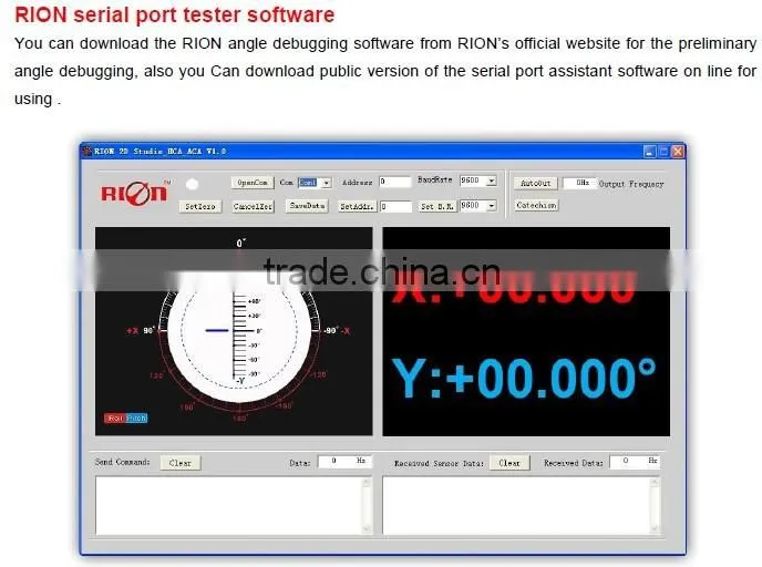 ACA626T High Accuracy Inclinometer With Full Temperature Compensation Bettter Drift Performance