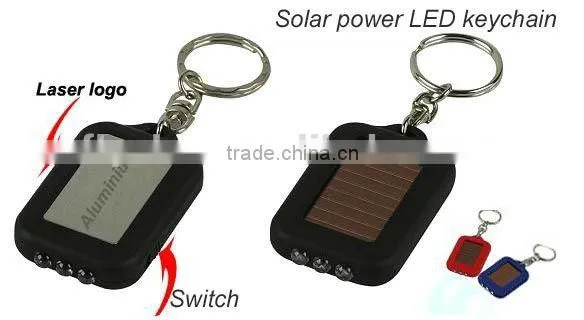 Solar Power Torch LED Keychain