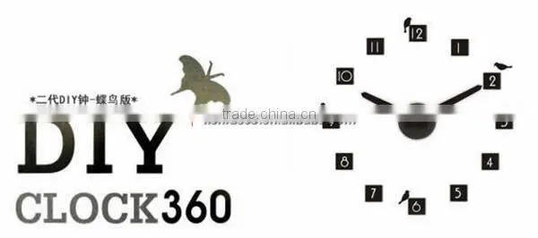 Creative Wall Clock With Butterfly and Bird