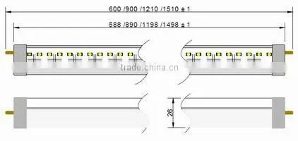 T8 Dia.26*600mm tube led office light