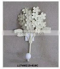 vintage white wooden key hooks