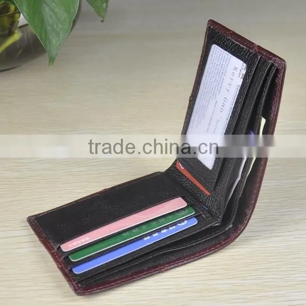 13040 Stylish Bi-fold multi card leather wallet men leather in Guangzhou