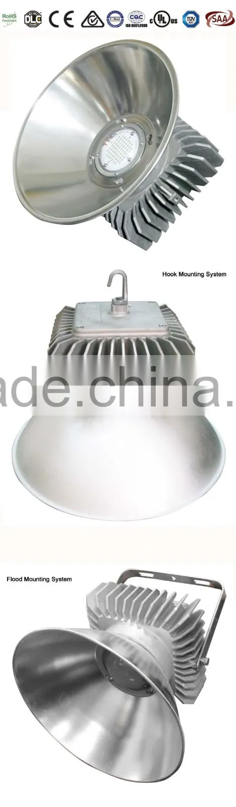 CE,UL,CUL,TUV,SAA,RoHS High Lumen 210W LED High Bay Light Fixture