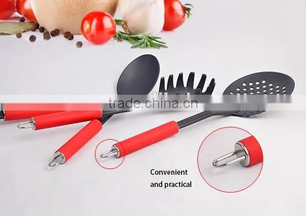 Best Food Grade Nylon Kitchen Utensils Set 6 Pieces For Cooking With Stainless Steel And Tpr Painting Of Kitchen Tools