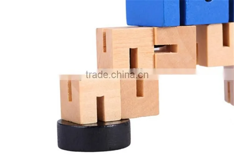 Mini wooden toy autobot