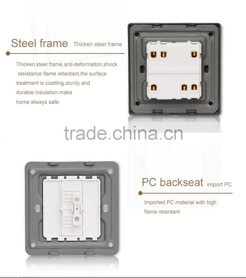European standard 2 gang light switch made in China xiamen supplier