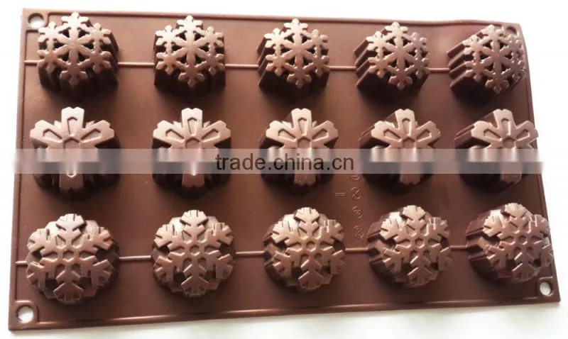 China Supplier Snow Shaped Silicone Chocolate Molds