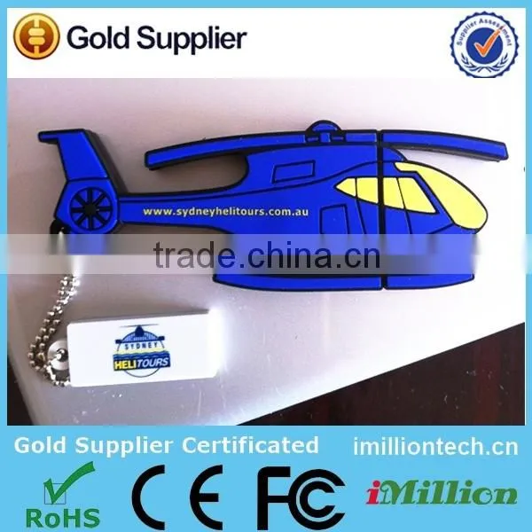 OEM promotional wholesale price helicopter shaped usb pendrive 4GB for promotion