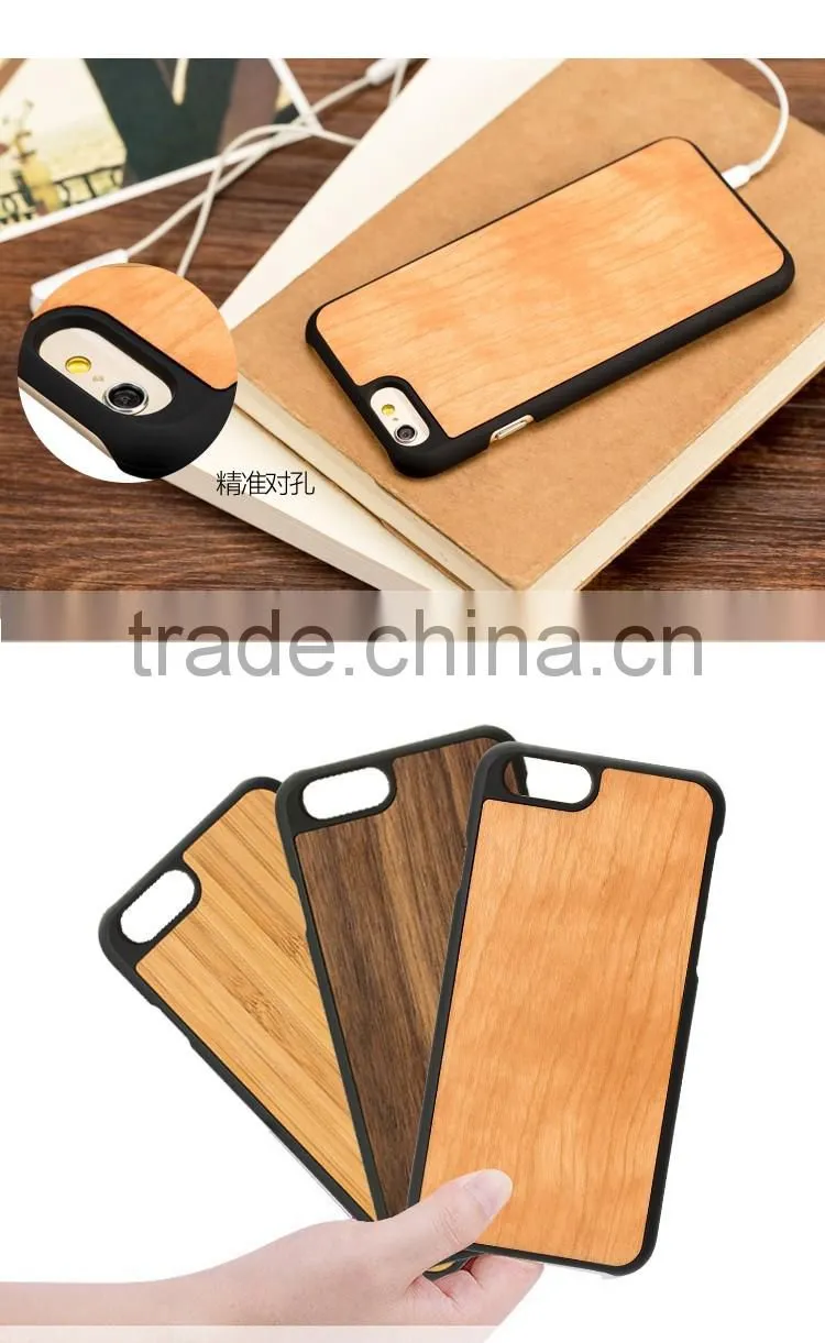 Wholesale Phone Case Made of Cherry wood and PC Cell Cover for IPhone 6s