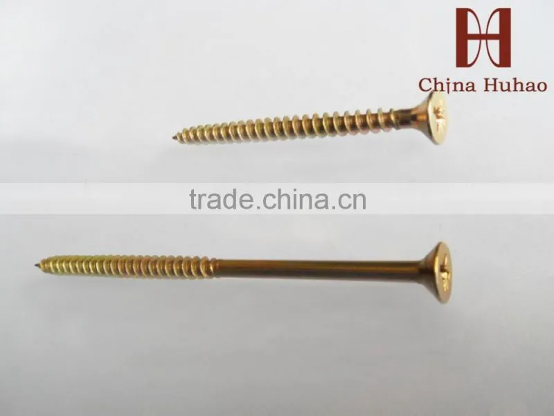 yellow zinc stainless furniture screw from china manufacturer supplier shipping in tainjin port