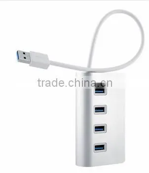 Top selling! Premium Aluminum alloy 4 port usb 3.0 hub from usb hub sup[pliers