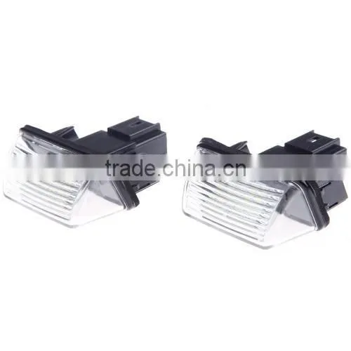 2pcs Bright Led License Number Plate Light for 206 207 306 307 406 407 C3 C3 Ii C3
