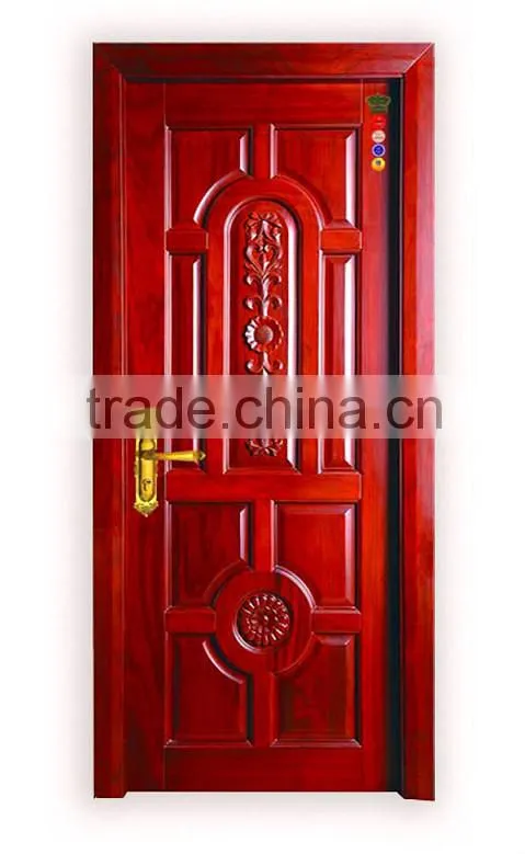 Exterior solid single wooden door