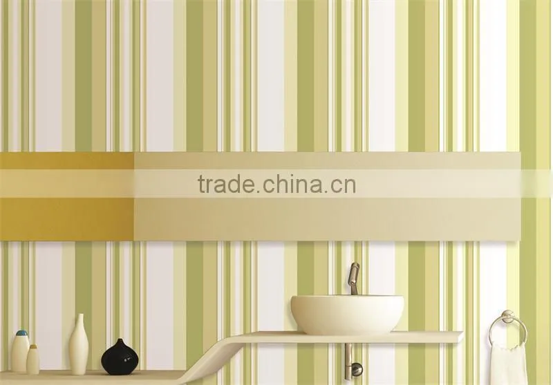 Classic Non woven colorful stripe wallpaper pink