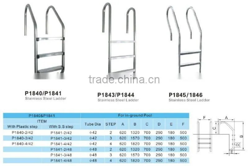 Precision Swimming Pool Ladder, Safety Step Ladders with Handrail P1841