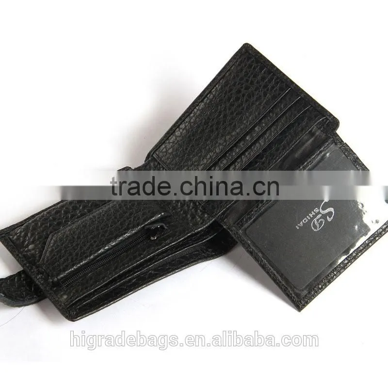 baellerry men leather wallet with zipper pocket