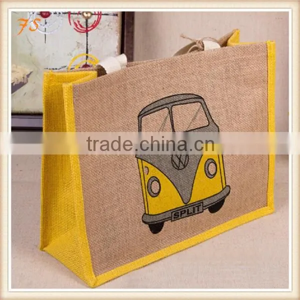 Fashion and fresh cotton linen shopping bag