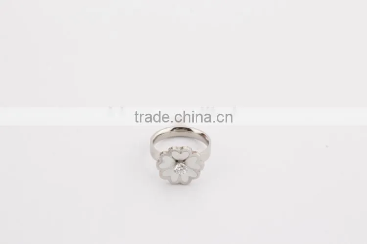 wholesale new design solid silver flower ring
