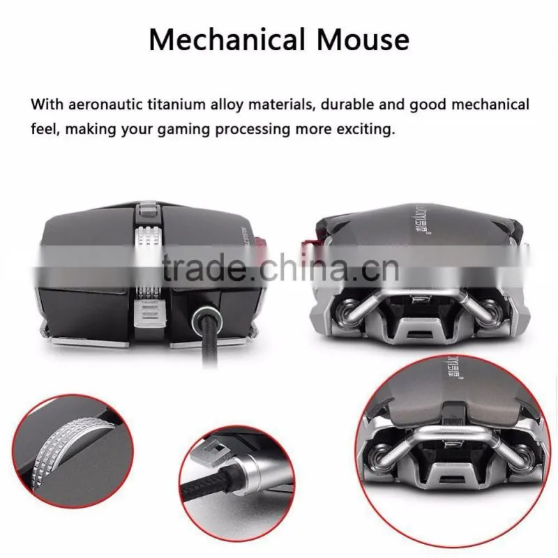LUOM G50 Gaming Mouse 4000 DPI 10 Buttons Optical Wired Professional Mechanical Game Mouse