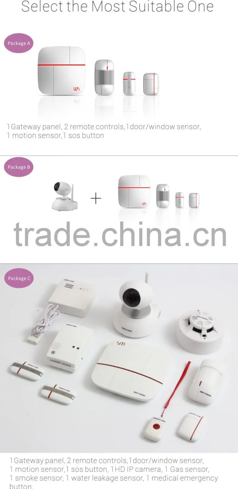 gsm wireless home burglar security alarm system