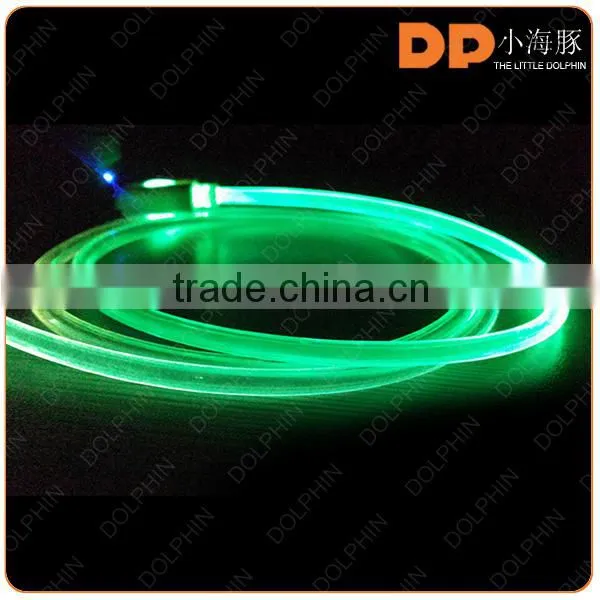 OEM logo and package sync and charging zipper usb cable metal shell 2 in 1 usb charger cable