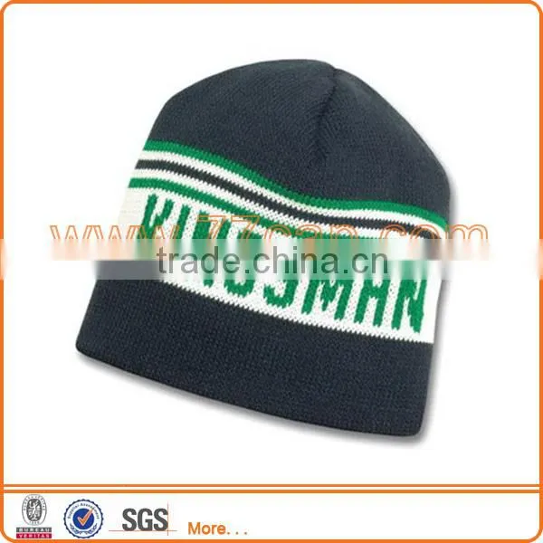 Hot sale striped ladies beanie hat knitting pattern