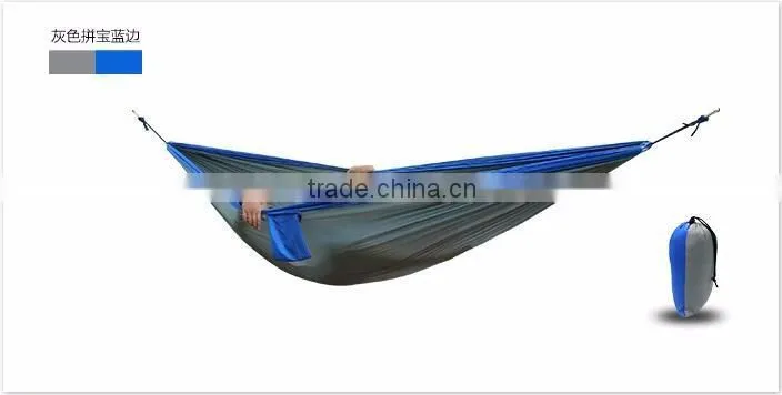 High quality Factory Customize 2 Person Outdoor Camping 210T Ripstop Nylon Parachute Portable Hammock
