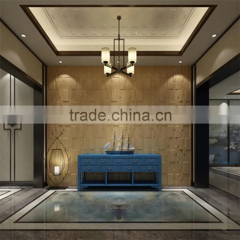 2016 new business 3D leather panel wall covering idea (Tommy)