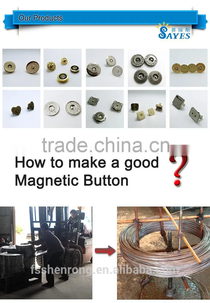 Cool and Greative Ultra-thin Round Metal Magnetic Button Magnetic Snap with Embossed/Engraving Logo
