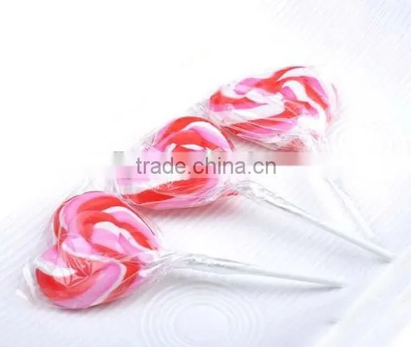 Strawberry Flavours Peach Hearts giant lollipop