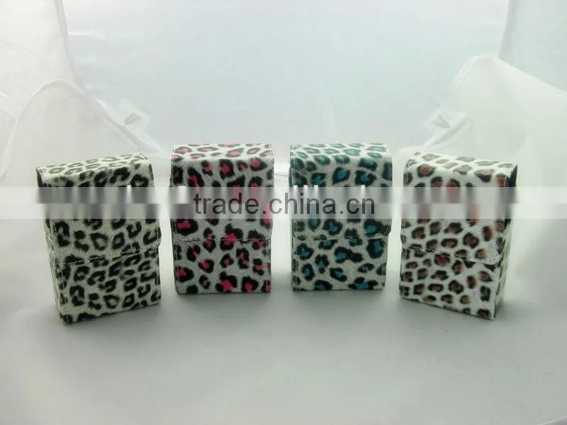 tiger design print pu leather cigarette case cigarette holder leather pouch for cigarette pack