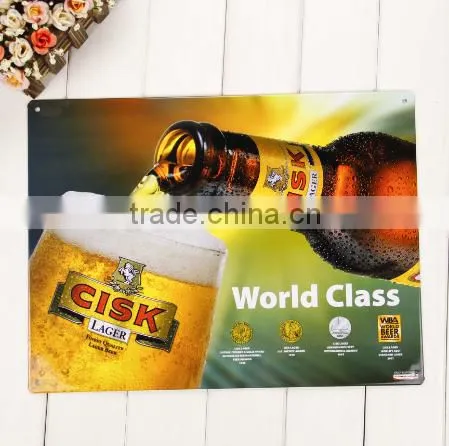 beer embossed tin board