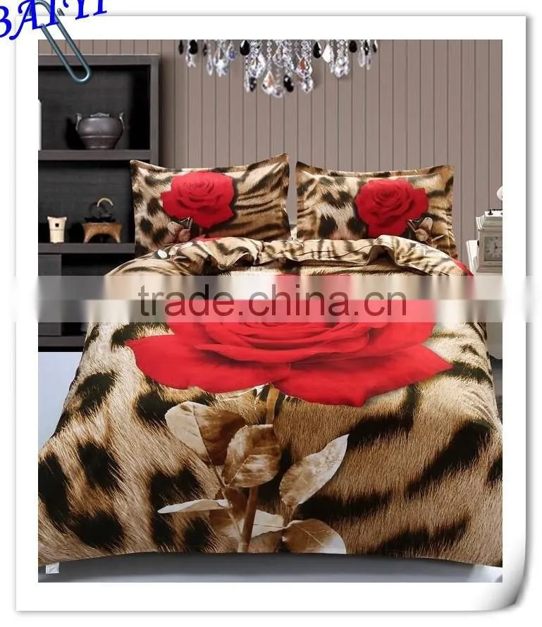 3D reactive printed 100% Cotton quilt cover sets from China manufacturer