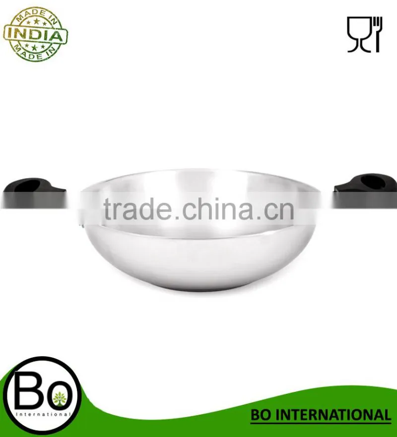 Stainless Steel Tri Ply Kadhai -22,24,26cm