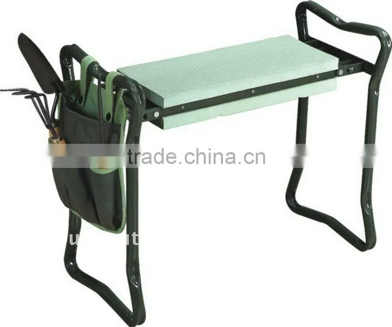 Portable folding garden kneeler Garden tool usage folding stool comfort foam padded