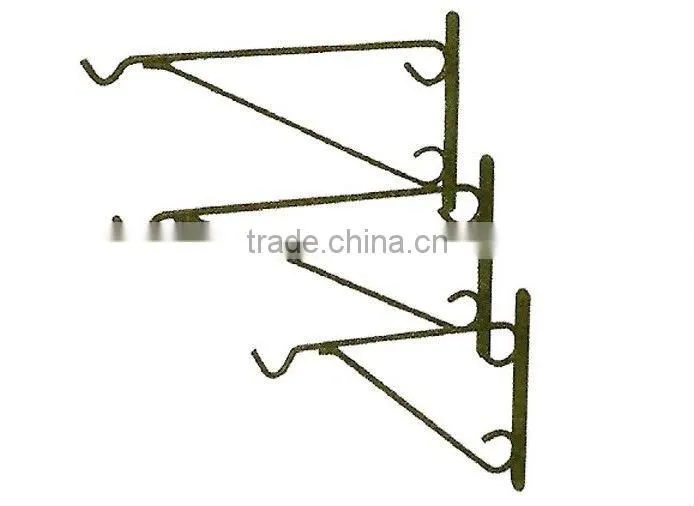 antique metal flower basket hanging hook in wall