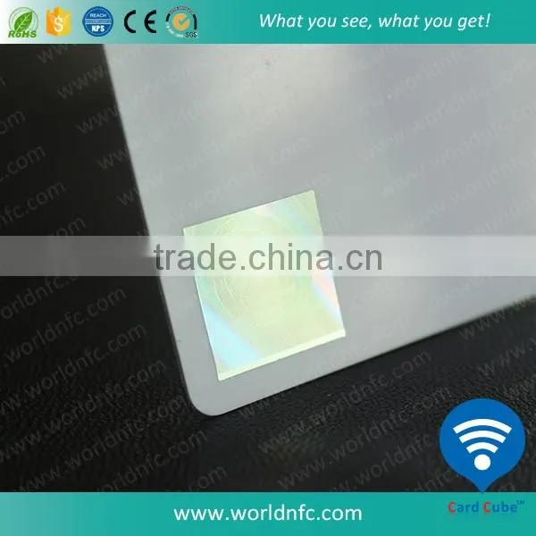 Custom CMYK Reprinted Plastic PVC Card with Hologram Sticker