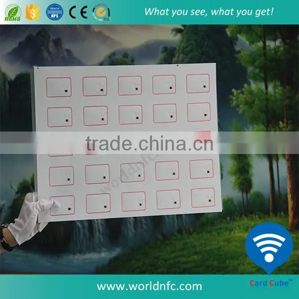 Raw material Transparent RFID Smart Card Inlay with layout 3*8