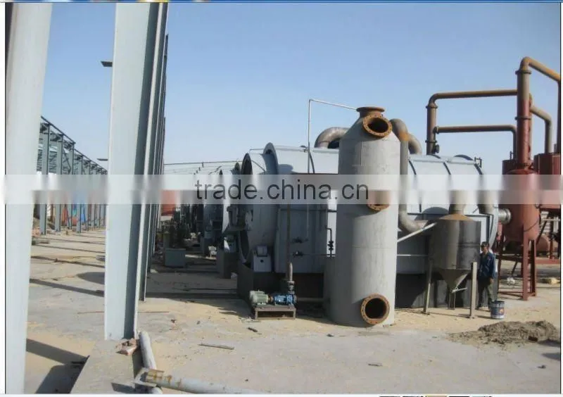 pollution free Tire to diesel recycling plant 40% diesel oil rate 12-15ton