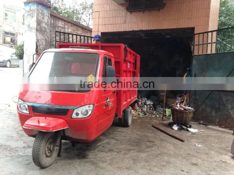 China 2014 selling dump truck used tipper trucks /garbage tricycle for sale