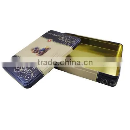 christmas chocolate tin box with lid for gifts